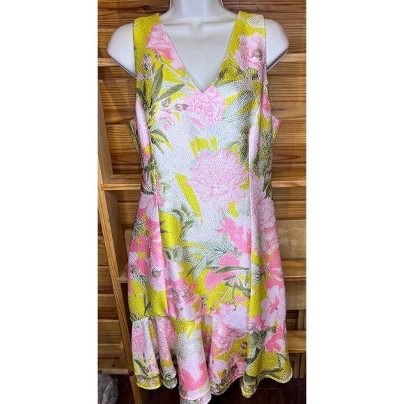 Natori Passion Peony Flouse Hem Dress NWT Size 10 - Picture 1 of 7